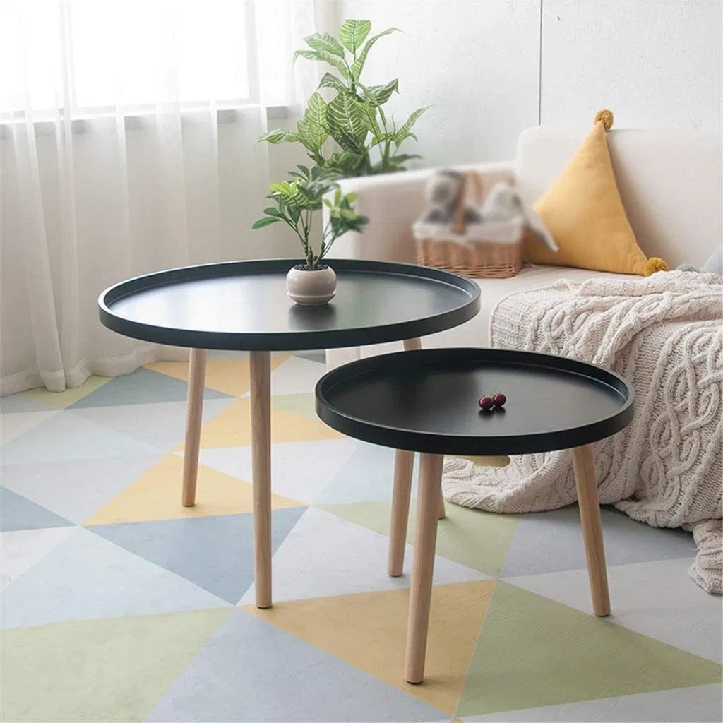 Hotel Lounge Living Room Furniture Tea Cafe Table White Modern Decor Round Terrazzo Coffee Table
