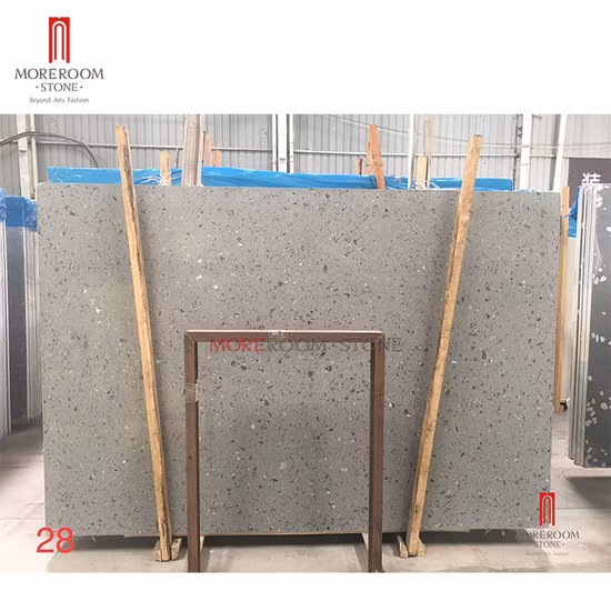 China Decorative Aritificial Stone White Terrazzo Slab/Tiles Supplier for Flooring/Wall