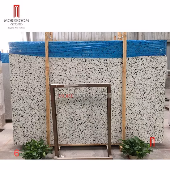 China Decorative Aritificial Stone White Terrazzo Slab/Tiles Supplier for Flooring/Wall