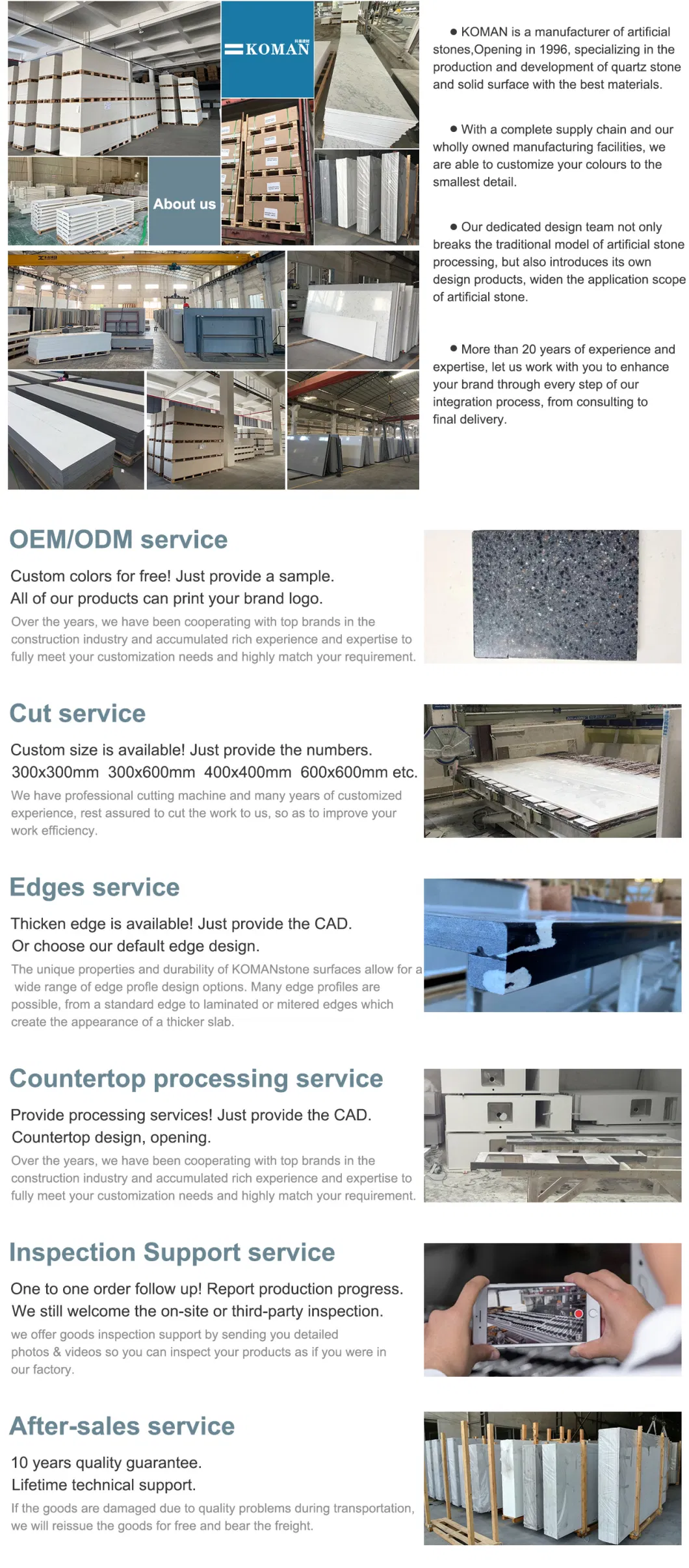 High Quality Quartz Slabs Terrazzo Slab Concrete Cement Full Body Artificial Stone for Wall Floor