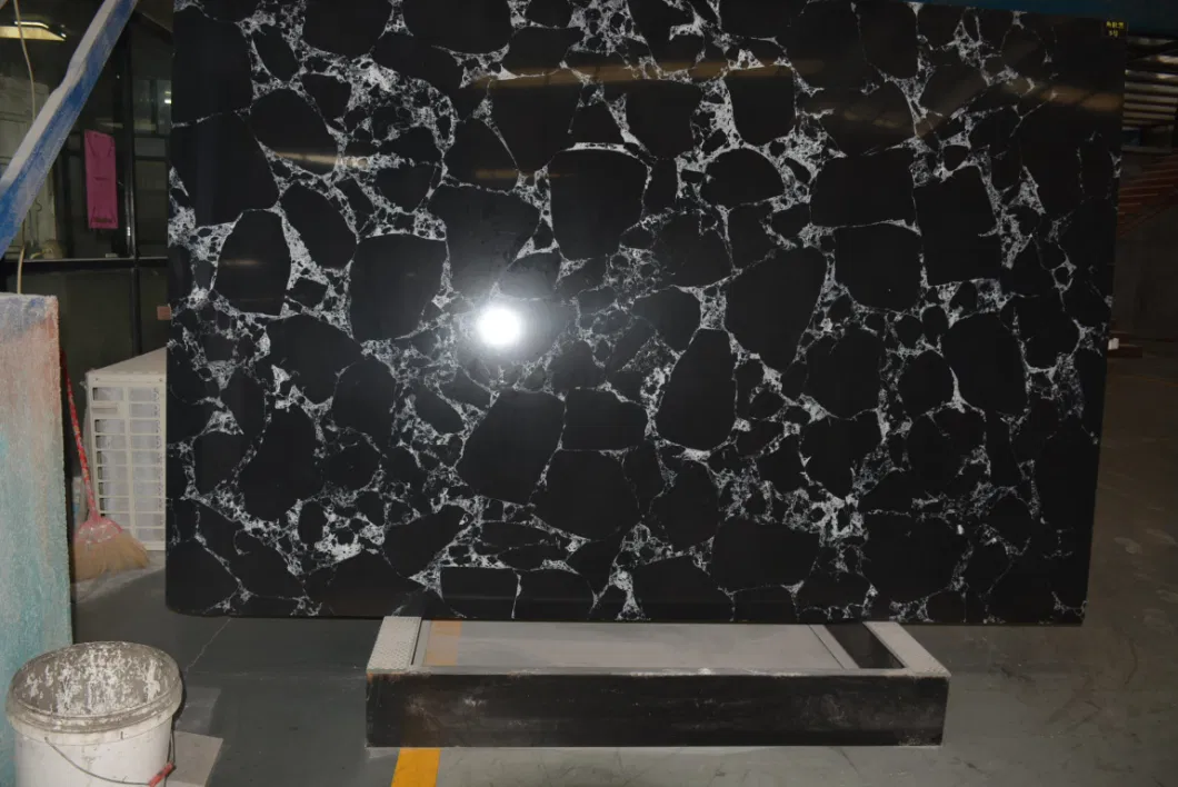 Black Artificial Marble for Background Wall /for Kitchen Countertop