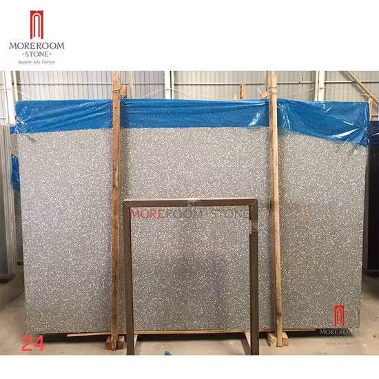 China Decorative Aritificial Stone White Terrazzo Slab/Tiles Supplier for Flooring/Wall