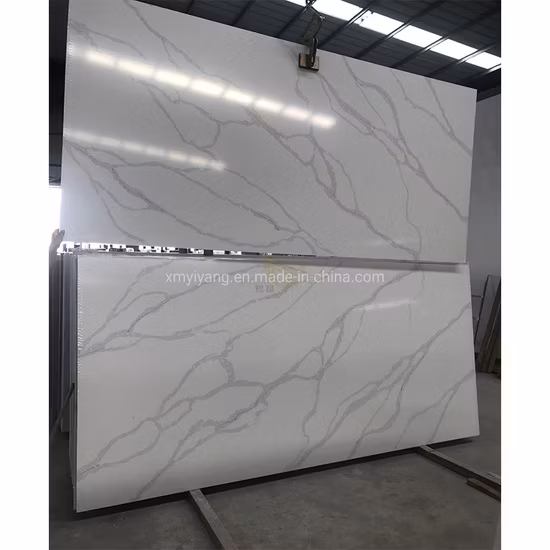 Quality White/Grey/Calacatta/Cararra White Quartz/Aritificial Stone Slab for Kitchen/Wall/Bathroom/Tiles/Mosaic Wholesale