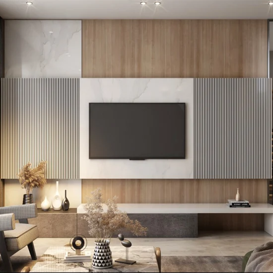 Nordic Burnt Stone Tea Table TV Cabinet Combination Simple Modern Multi