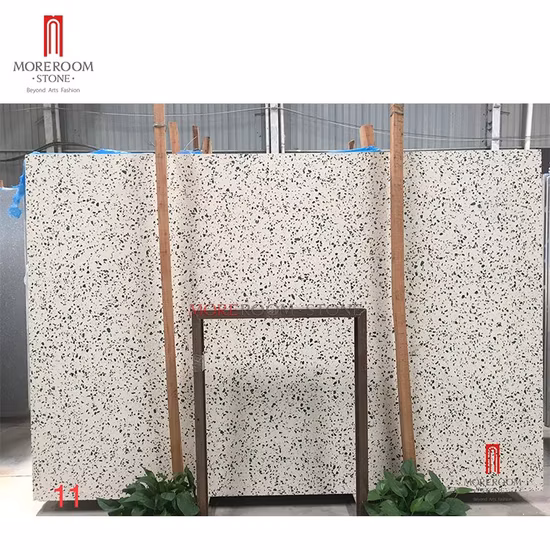 China Decorative Aritificial Stone White Terrazzo Slab/Tiles Supplier for Flooring/Wall