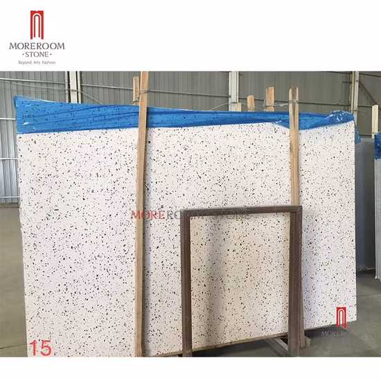 Decorative Wall Decor Precast Block Artificial Stone White Marble Chips Grey Terrazzo for Commercial Shopping Mall and Villas