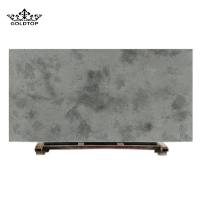 6002 Cement Grey Top Grade Performance 2cm/3cm Thick Polished Artificial Concrete Solid Quartz Slab for Kitchen/Bathroom/Wall/Floor Hotel/Home Decor