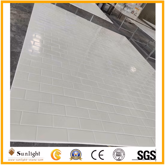 Hot Sale Subway Design Artificial Cultured Marble Shower Surround Shower Panel for Hotel Bathroom